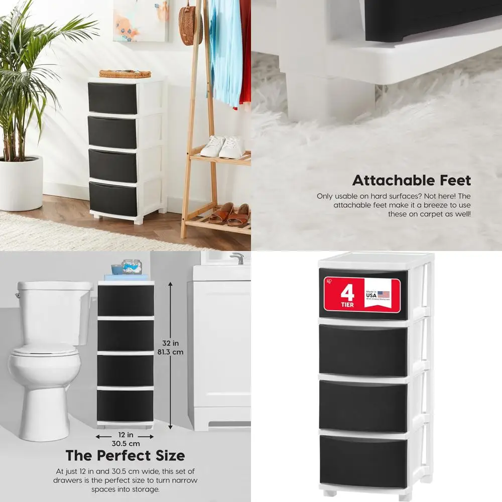 Slim Narrow Plastic Storage Organizer for Art Supplies, Dorms, and Laundry Rooms with Matte Black Front Panels
Slim Narrow Plastic Storage Organizer for Art Supplies, Dorms, and Laundry Rooms with Matte Black Front Panels