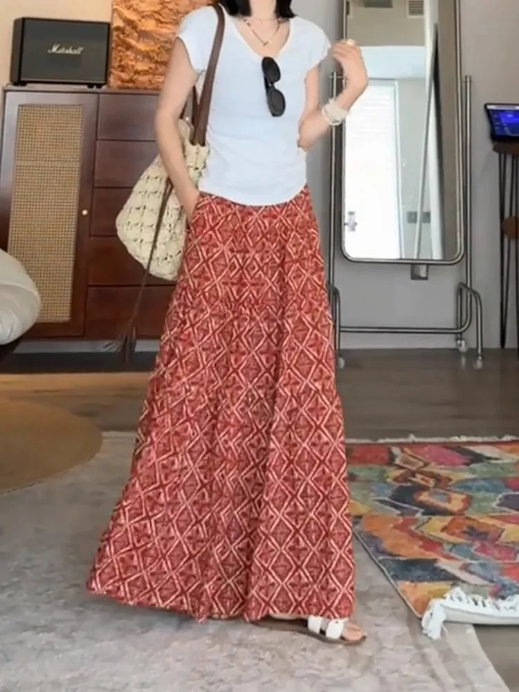 Макси-юбка больших размеров n с принтом, модный силуэт трапециевидной формы, дизайн с высокой талией, летнее новое поступление для всего тела pes
Макси-юбка больших размеров n с принтом, модный силуэт трапециевидной формы, дизайн с высокой талией, летнее новое поступление для всего тела pes