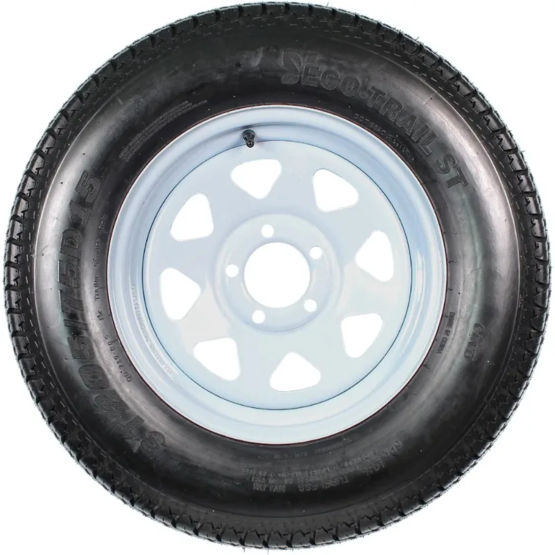 Trailer Tire and Rim ST205 75D15 F78 15 205 75 15 5 Lug White Spoke Wheel Load Range C
Trailer Tire and Rim ST205 75D15 F78 15 205 75 15 5 Lug White Spoke Wheel Load Range C