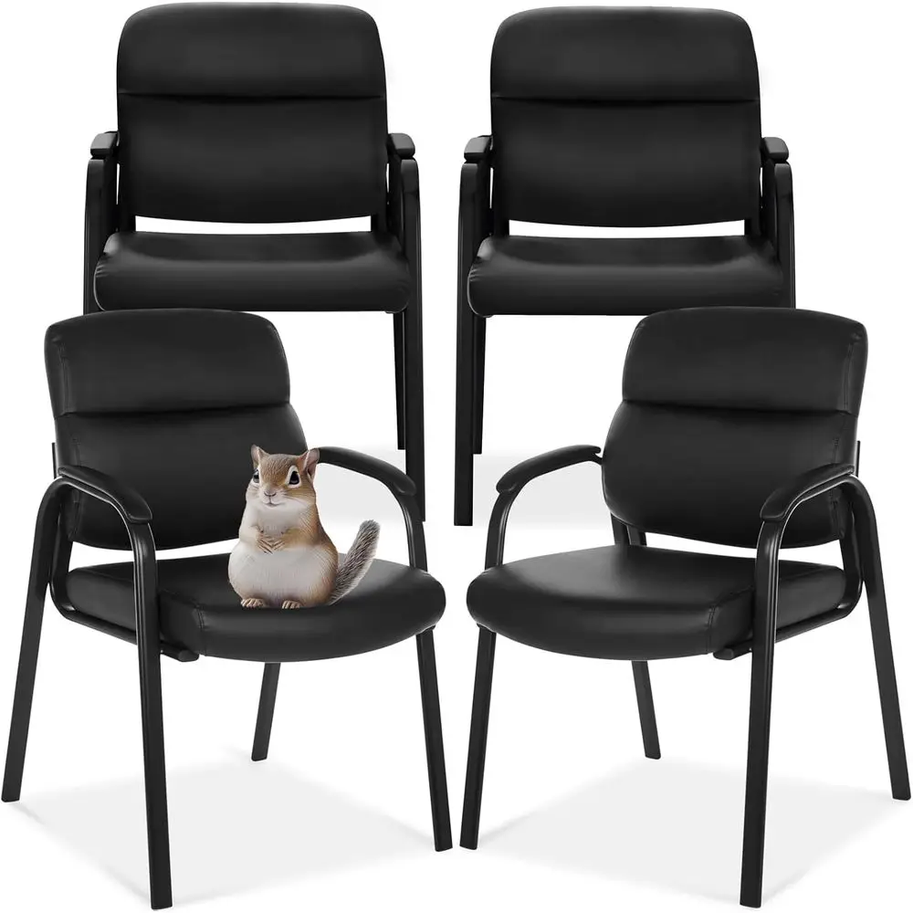Black Leather High-Back Office Chair with Padded Arms for Large and Tall Executives, Ideal for Conference Rooms, Waiting Areas,
Black Leather High-Back Office Chair with Padded Arms for Large and Tall Executives, Ideal for Conference Rooms, Waiting Areas,