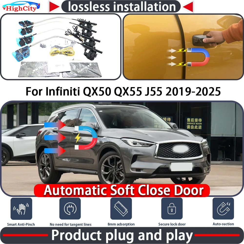 Electric Closing Door Lock Actuator for Infiniti QX50 QX55 J55 2019-2025 Soft Close Power Latch System Auto Pull Door
Electric Closing Door Lock Actuator for Infiniti QX50 QX55 J55 2019-2025 Soft Close Power Latch System Auto Pull Door