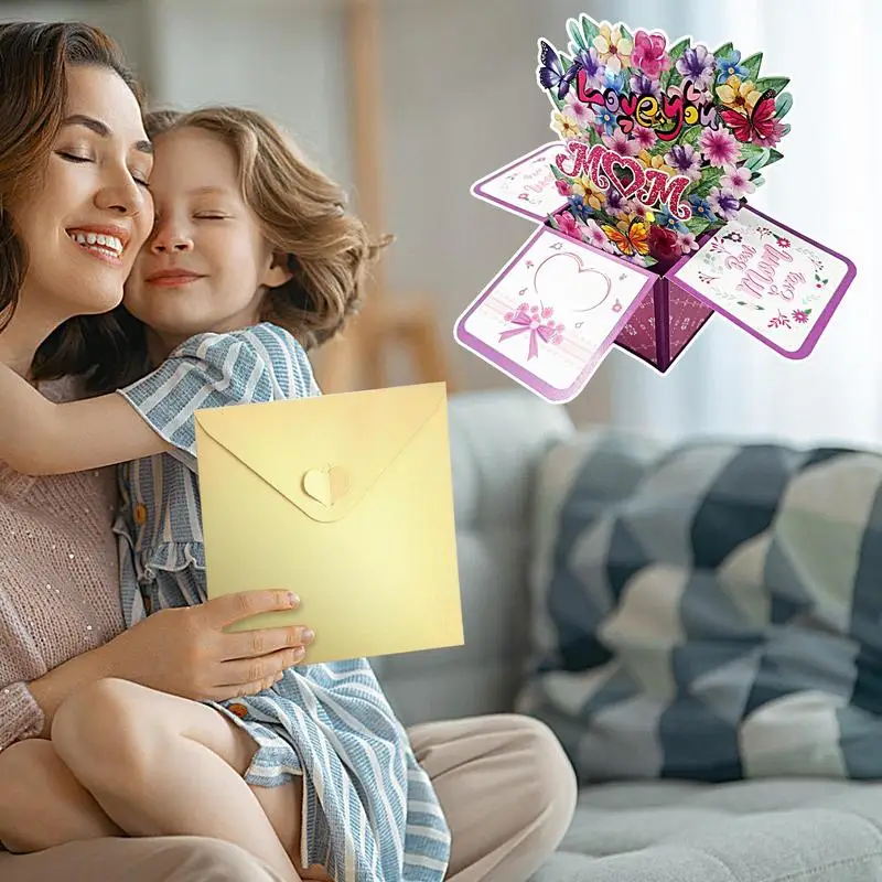 Paper Flower Cards Pop Up Pop-Up 3D Greeting Cards Bouquet For Mother's Day Thank You Paper Blank Note Card And Envelope Lights
Paper Flower Cards Pop Up Pop-Up 3D Greeting Cards Bouquet For Mother's Day Thank You Paper Blank Note Card And Envelope Lights
