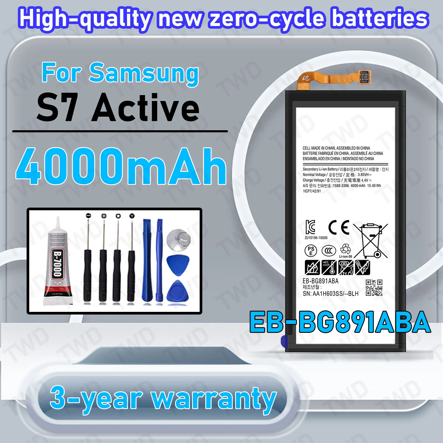 EB-BG891ABA Large capacity Battery For Samsung Galaxy S7 Active/SM-G891A Batteries New High Quanlity+Free Tools
EB-BG891ABA Large capacity Battery For Samsung Galaxy S7 Active/SM-G891A Batteries New High Quanlity+Free Tools