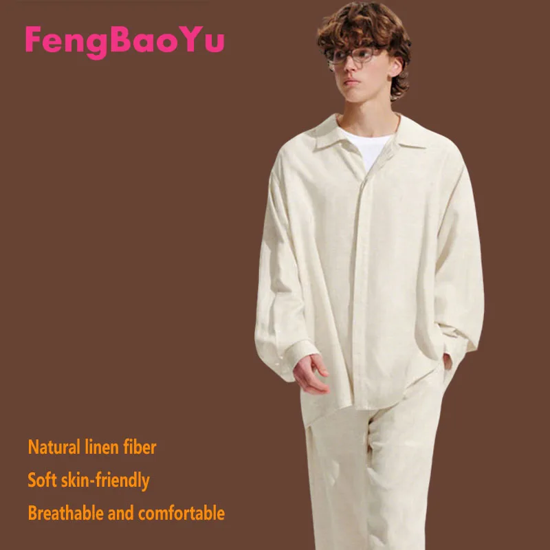 Мужская рубашка Feng Baoyu из 100% натурального льна, с длинным рукавом, повседневная, свободного кроя, удобная, дышащая и влагоотводящая.
Мужская рубашка Feng Baoyu из 100% натурального льна, с длинным рукавом, повседневная, свободного кроя, удобная, дышащая и влагоотводящая.