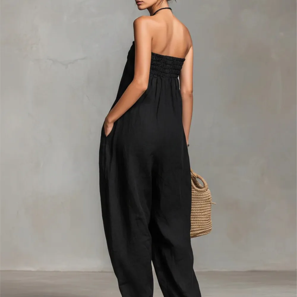 Fashion Casual Jumpsuit Spring Summer Strapless Backless Women's Strapless Tube Top Hollow Cotton Linen Loose Waist Jumpsuit
Fashion Casual Jumpsuit Spring Summer Strapless Backless Women's Strapless Tube Top Hollow Cotton Linen Loose Waist Jumpsuit