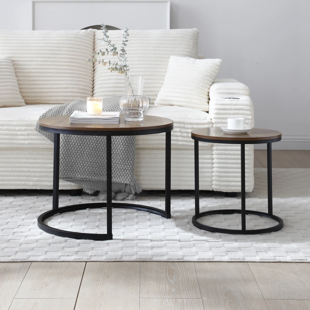 Set of 2 Coffee Table Nesting Side Round End Table Top Sturdy Metal Frame Desk Centerpiece Living Room Bedroom
Set of 2 Coffee Table Nesting Side Round End Table Top Sturdy Metal Frame Desk Centerpiece Living Room Bedroom