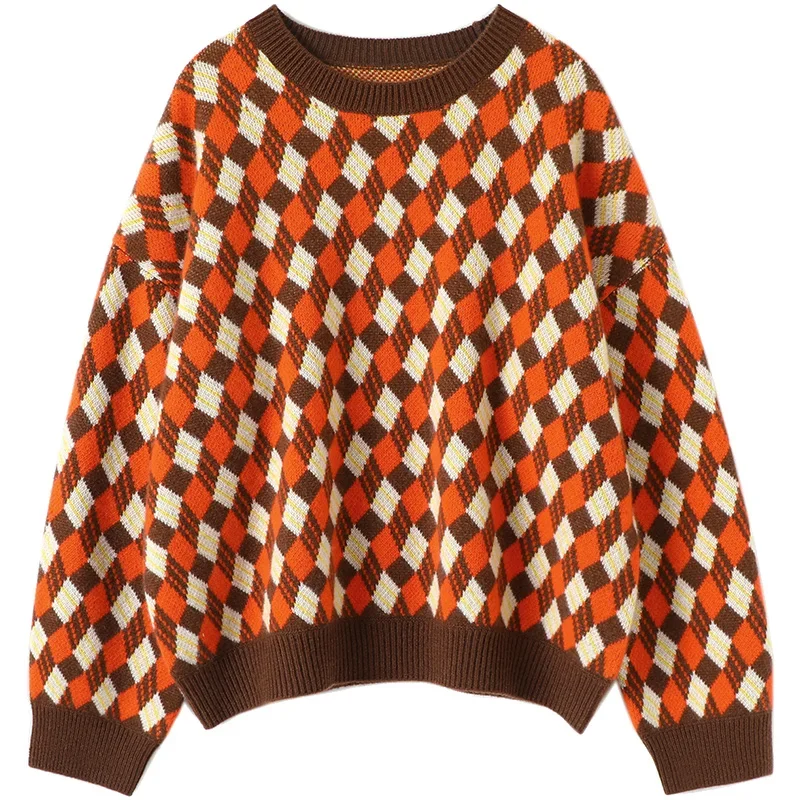 Fashion Pullover Geometric 100% Cashmere Winter Warm Sweater Women New Designer Latest Fashion for Women Clothes
Fashion Pullover Geometric 100% Cashmere Winter Warm Sweater Women New Designer Latest Fashion for Women Clothes