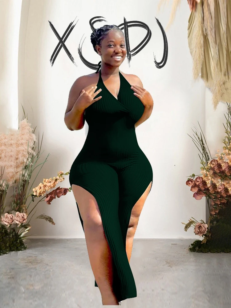 One Piece Ladies Summer Jumpsuit with Slits Sexy Jumpsuit Woman Backless Halter Neck Jumpsuit Plus Size Wholesale Dropshipping
One Piece Ladies Summer Jumpsuit with Slits Sexy Jumpsuit Woman Backless Halter Neck Jumpsuit Plus Size Wholesale Dropshipping