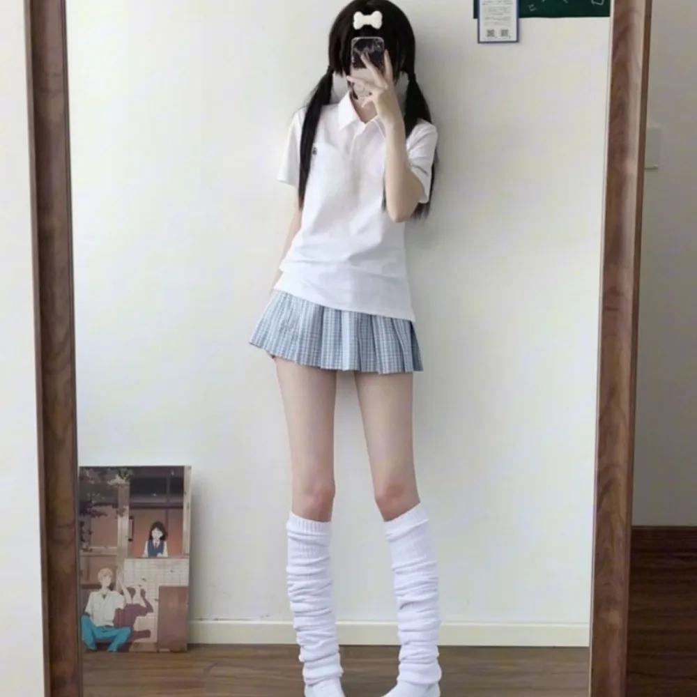 College Style JK Uniform, Solid Color Short Sleeve POLO Shirt, Spring Summer School Uniform for Women, Cosplay & Daily Wear
College Style JK Uniform, Solid Color Short Sleeve POLO Shirt, Spring Summer School Uniform for Women, Cosplay & Daily Wear