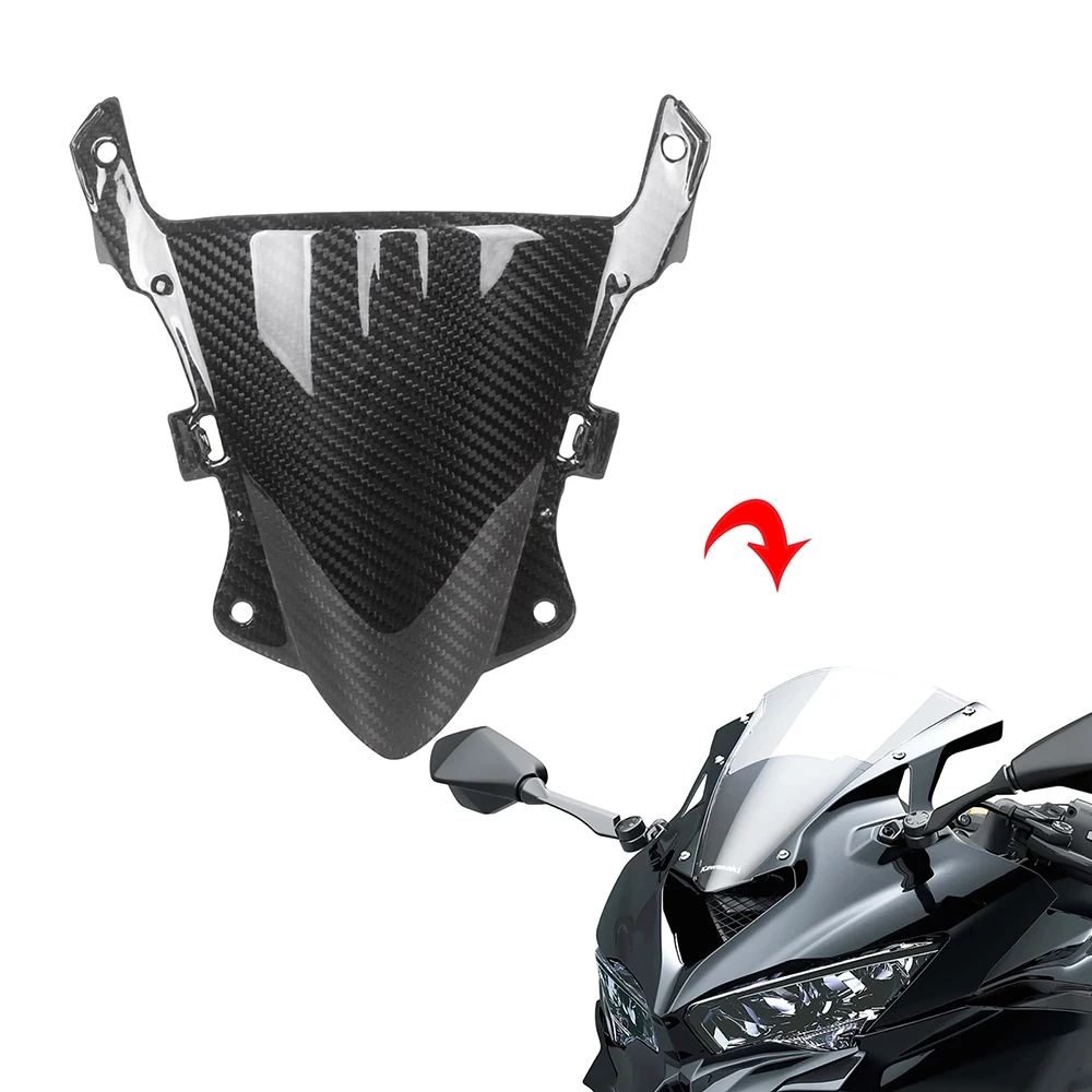 Motorcycle 100% Carbon Fiber Wind Shield Modification Cowling Accessories Protection For Kawasaki ZX-4R Ninja zx25R ZX25R 2020+
Motorcycle 100% Carbon Fiber Wind Shield Modification Cowling Accessories Protection For Kawasaki ZX-4R Ninja zx25R ZX25R 2020+