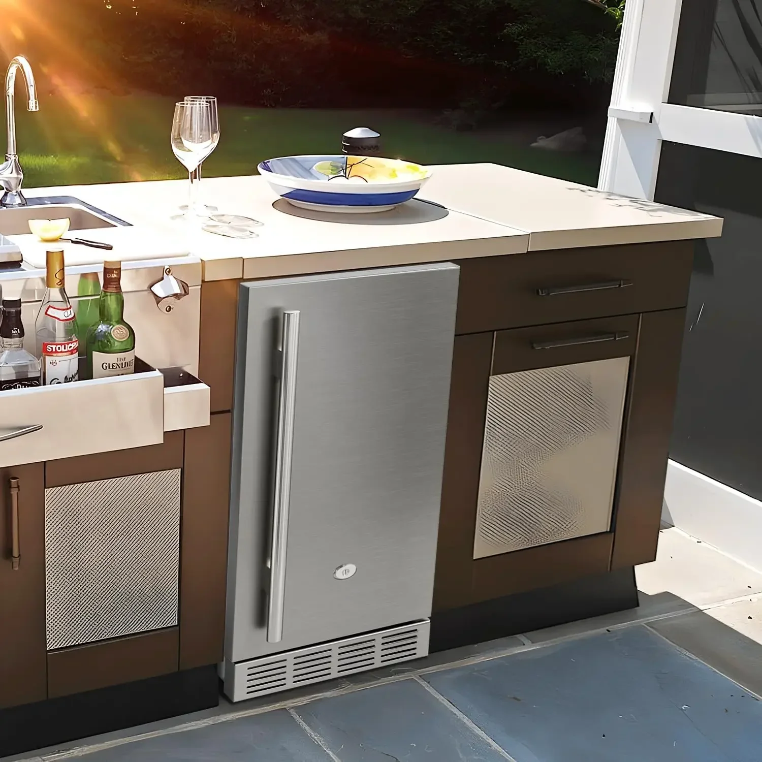15 Inch Outdoor Refrigerator,Weather Proof Stainless Steel Beverage Beer Cooler Under Counter Fridge,Indoor/Outdoor Refrigerator
15 Inch Outdoor Refrigerator,Weather Proof Stainless Steel Beverage Beer Cooler Under Counter Fridge,Indoor/Outdoor Refrigerator