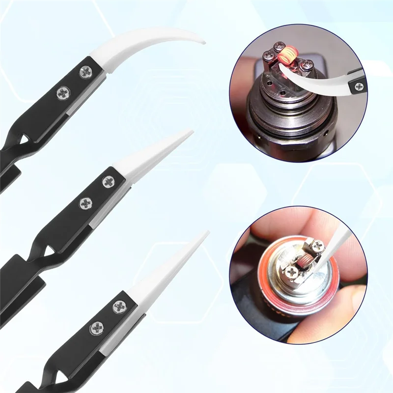 【Hot Cake】6 Pcs Reverse Solder Tweezers, Anti-Magnetic Pointed And Curved Tips Tweezer Set For Solder Pinching Coils
【Hot Cake】6 Pcs Reverse Solder Tweezers, Anti-Magnetic Pointed And Curved Tips Tweezer Set For Solder Pinching Coils