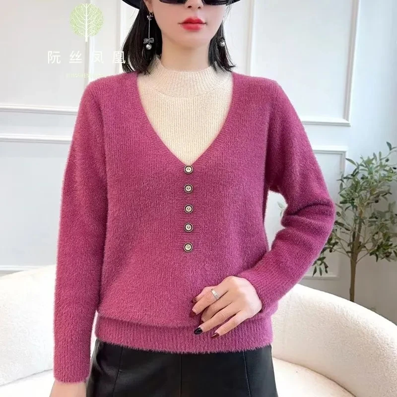 Autumn Winter New Versatile Oversize Women's Clothing Fashion Splice Buttons Half High Collar Long Sleeve Solid Color Pullover
Autumn Winter New Versatile Oversize Women's Clothing Fashion Splice Buttons Half High Collar Long Sleeve Solid Color Pullover
