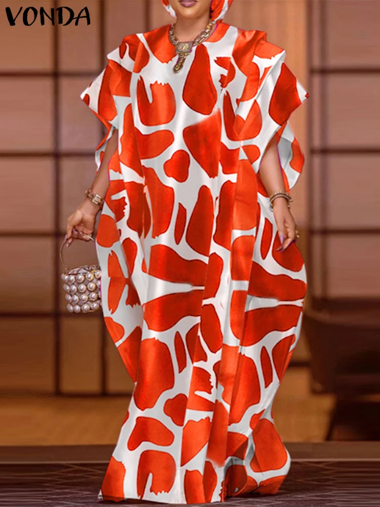 VONDA Women Bohemian Maxi Long Dress 2024 Summer Sundress Casual Short Sleeve Ruffled Printed Robe Loose Oversized Party Vestido 
VONDA Women Bohemian Maxi Long Dress 2024 Summer Sundress Casual Short Sleeve Ruffled Printed Robe Loose Oversized Party Vestido