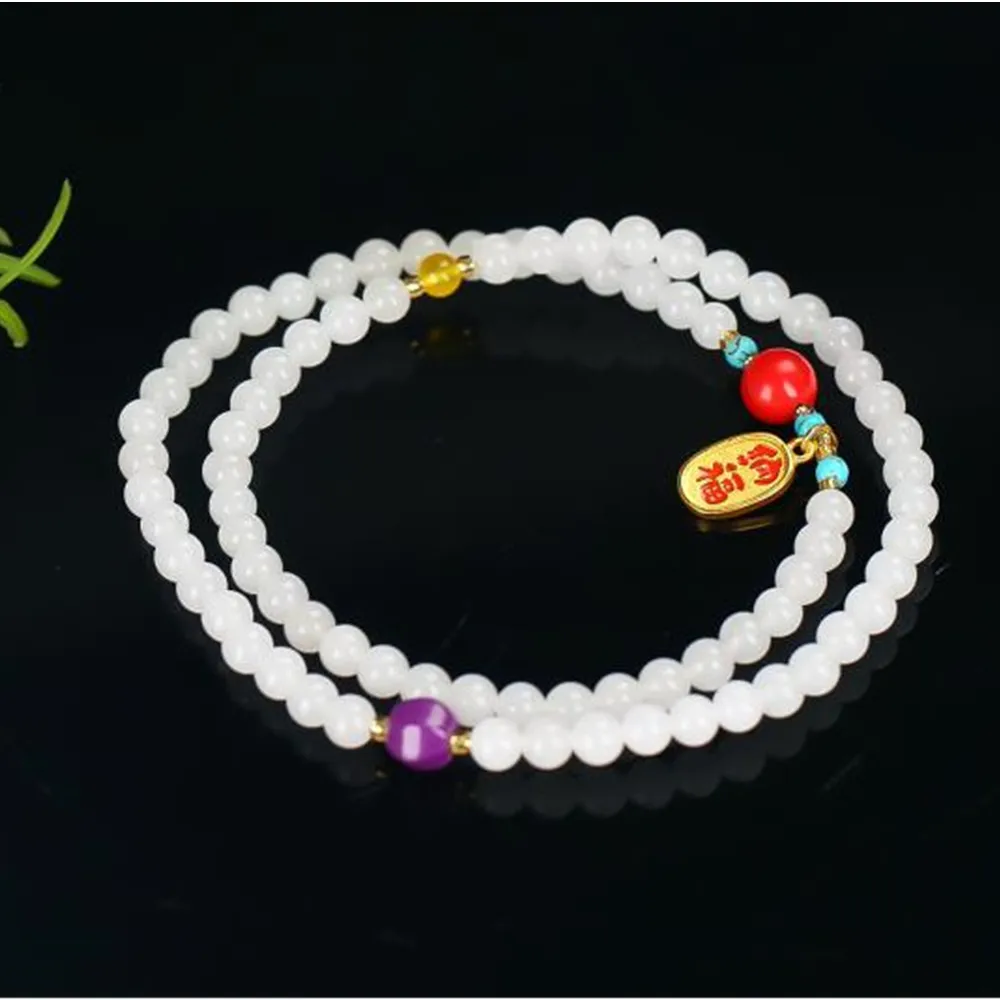 Beads 6mm Chain Natural White Golden Silk Jade Handmade Make Necklace Fine Jewelry Neck Decoration Accessories Gift
Beads 6mm Chain Natural White Golden Silk Jade Handmade Make Necklace Fine Jewelry Neck Decoration Accessories Gift