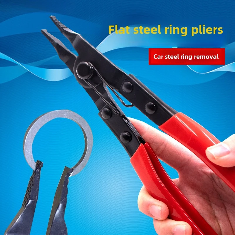 Плоскогубцы для ремонта трансмиссии, инструмент для снятия стопорных колец, плоские пружинные клещи, противоскользящий автомобильный вспомогательный инструмент для трансмиссии
Плоскогубцы для ремонта трансмиссии, инструмент для снятия стопорных колец, плоские пружинные клещи, противоскользящий автомобильный вспомогательный инструмент для трансмиссии