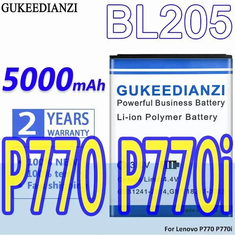 BL205 Аккумулятор мобильного телефона 5000 мАч надежное питание для Lenovo P770 P770i
BL205 Аккумулятор мобильного телефона 5000 мАч надежное питание для Lenovo P770 P770i