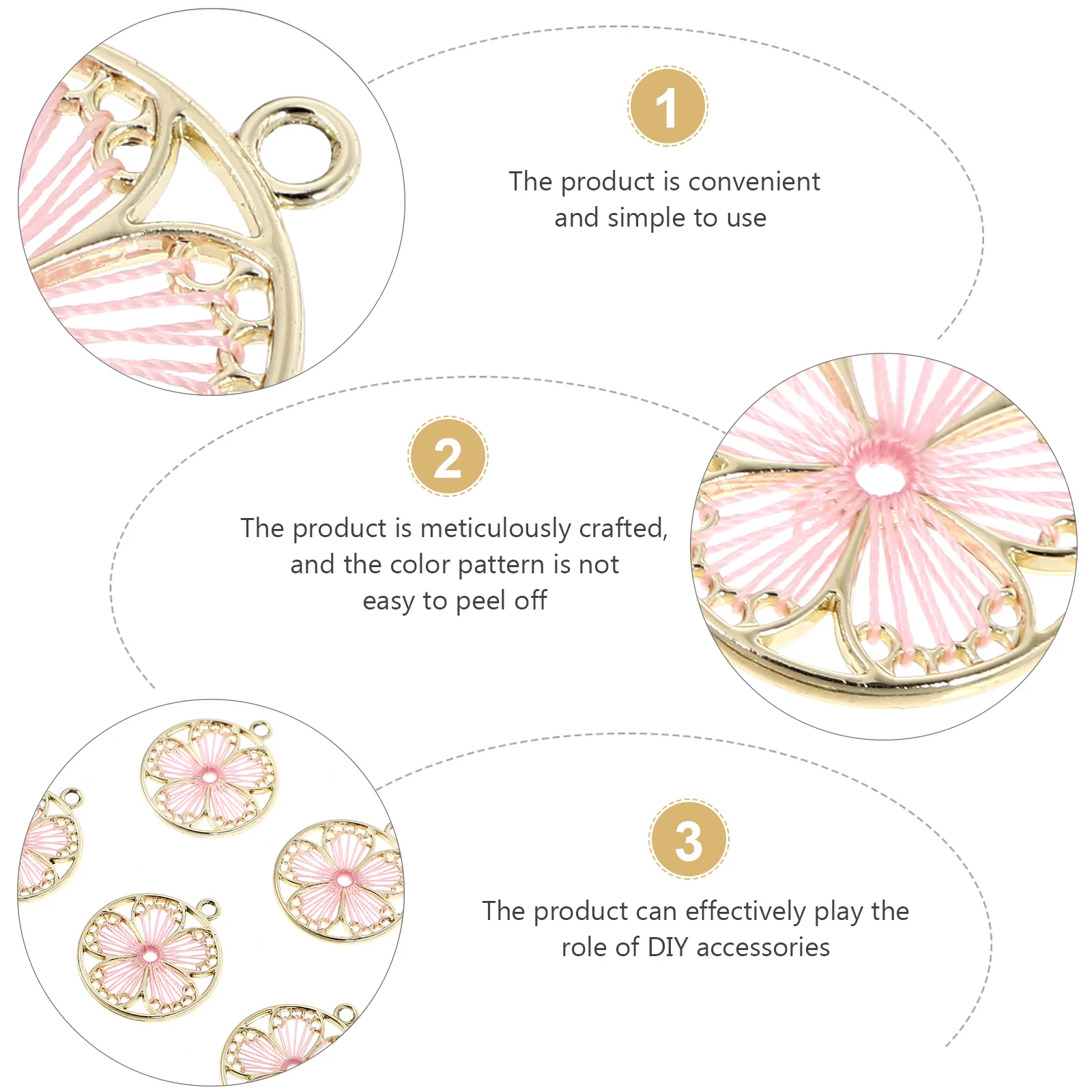 5pcs Alloy Diy Earrings Charms Creative Jewelry Making Pendant Necklace Bracelet Accessories Fashion Hanging Pendants Durable
5pcs Alloy Diy Earrings Charms Creative Jewelry Making Pendant Necklace Bracelet Accessories Fashion Hanging Pendants Durable
