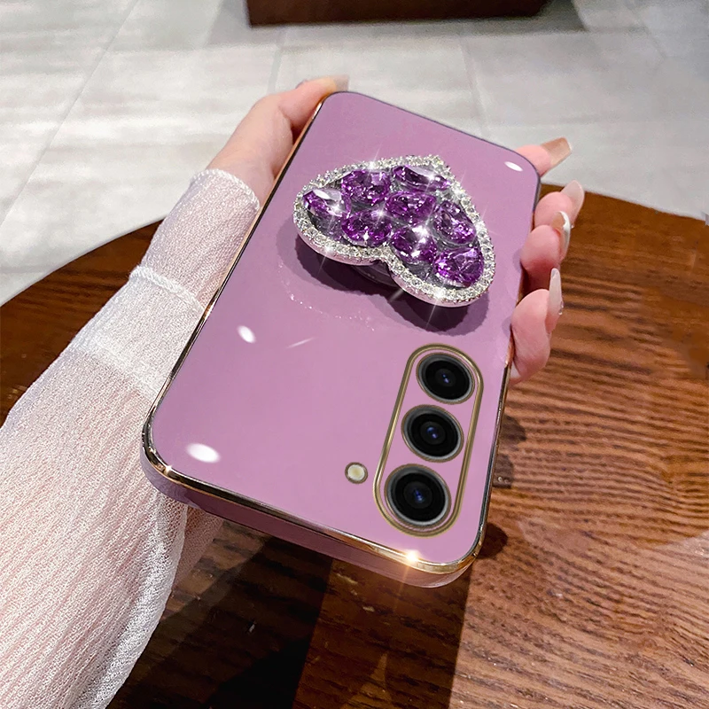 Fashion Diamond Heart Case For Samsung Galaxy S24 S23FE S22 S21 S20 S10 S9 Plus Note20 Ultra S21FE 10 Plating Bracket Cover Caqa
Fashion Diamond Heart Case For Samsung Galaxy S24 S23FE S22 S21 S20 S10 S9 Plus Note20 Ultra S21FE 10 Plating Bracket Cover Caqa