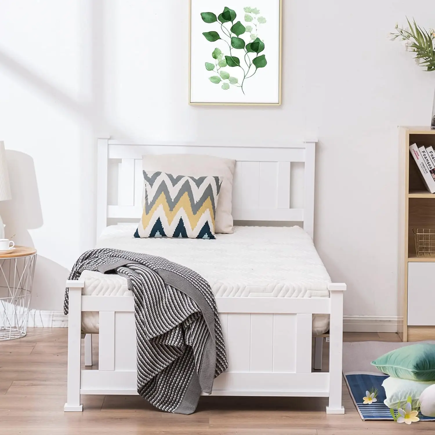 Twin Solid Wood Platform Bed Frame with Headboard Slat Support No Box Spring Needed Bedroom Furniture, Customized
Twin Solid Wood Platform Bed Frame with Headboard Slat Support No Box Spring Needed Bedroom Furniture, Customized