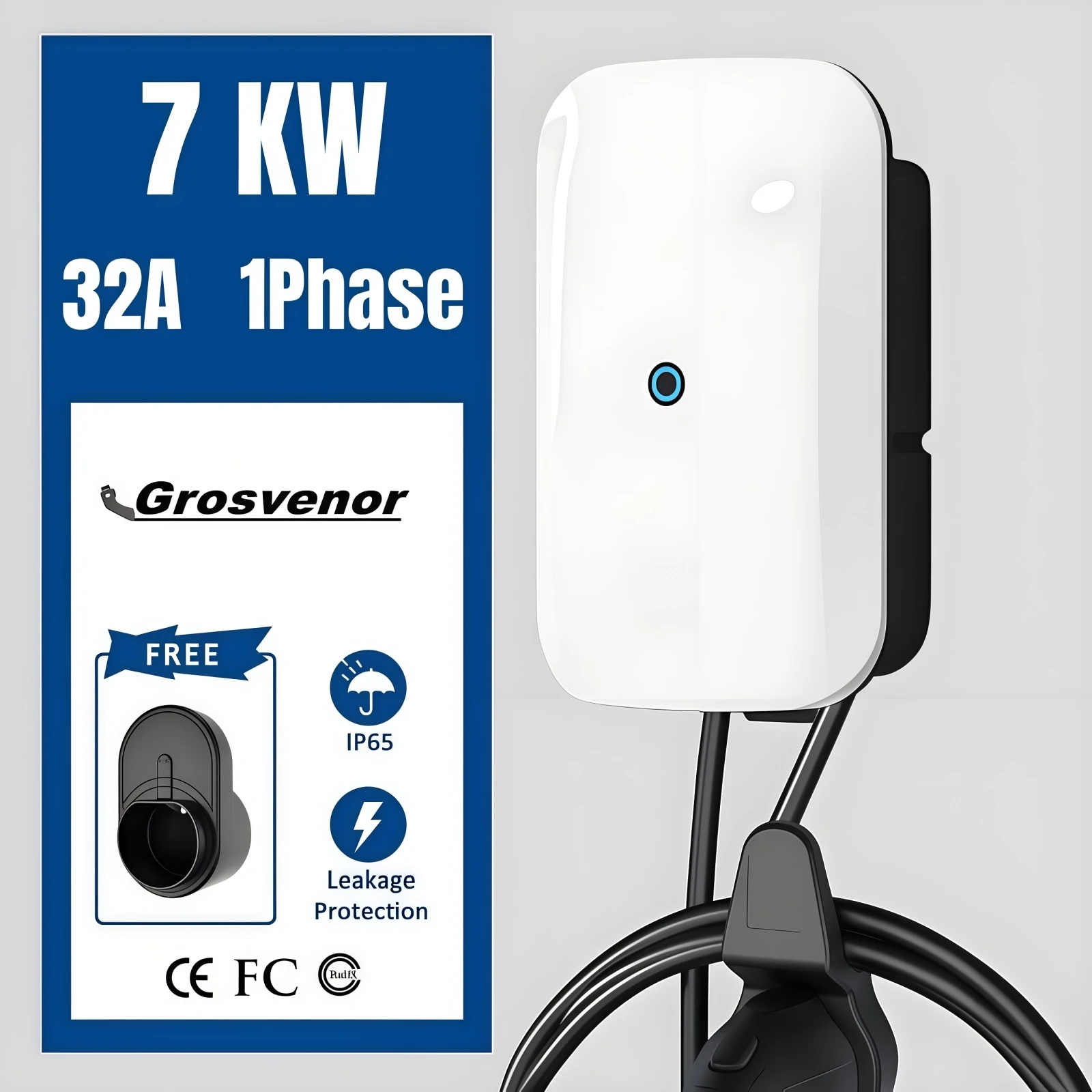 New Electric Car Charger 32A Wallbox 7KW Type 2 EV Charger Type2 IEC62196-2 1Phase EV Charging for BYD / Other Electric Vehicles
New Electric Car Charger 32A Wallbox 7KW Type 2 EV Charger Type2 IEC62196-2 1Phase EV Charging for BYD / Other Electric Vehicles