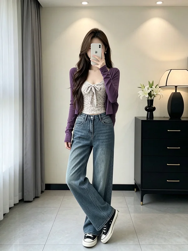 Floral Print Backless Tank Top Women's Inner Wear Summer New Purple Open Cardigan Top Two-Piece Set Korean Style BM Trend
Floral Print Backless Tank Top Women's Inner Wear Summer New Purple Open Cardigan Top Two-Piece Set Korean Style BM Trend