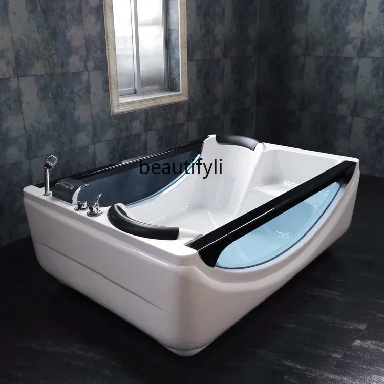 European rectangular acrylic bathtub independent double glaskirt surfing massage constant temperature0420
European rectangular acrylic bathtub independent double glaskirt surfing massage constant temperature0420