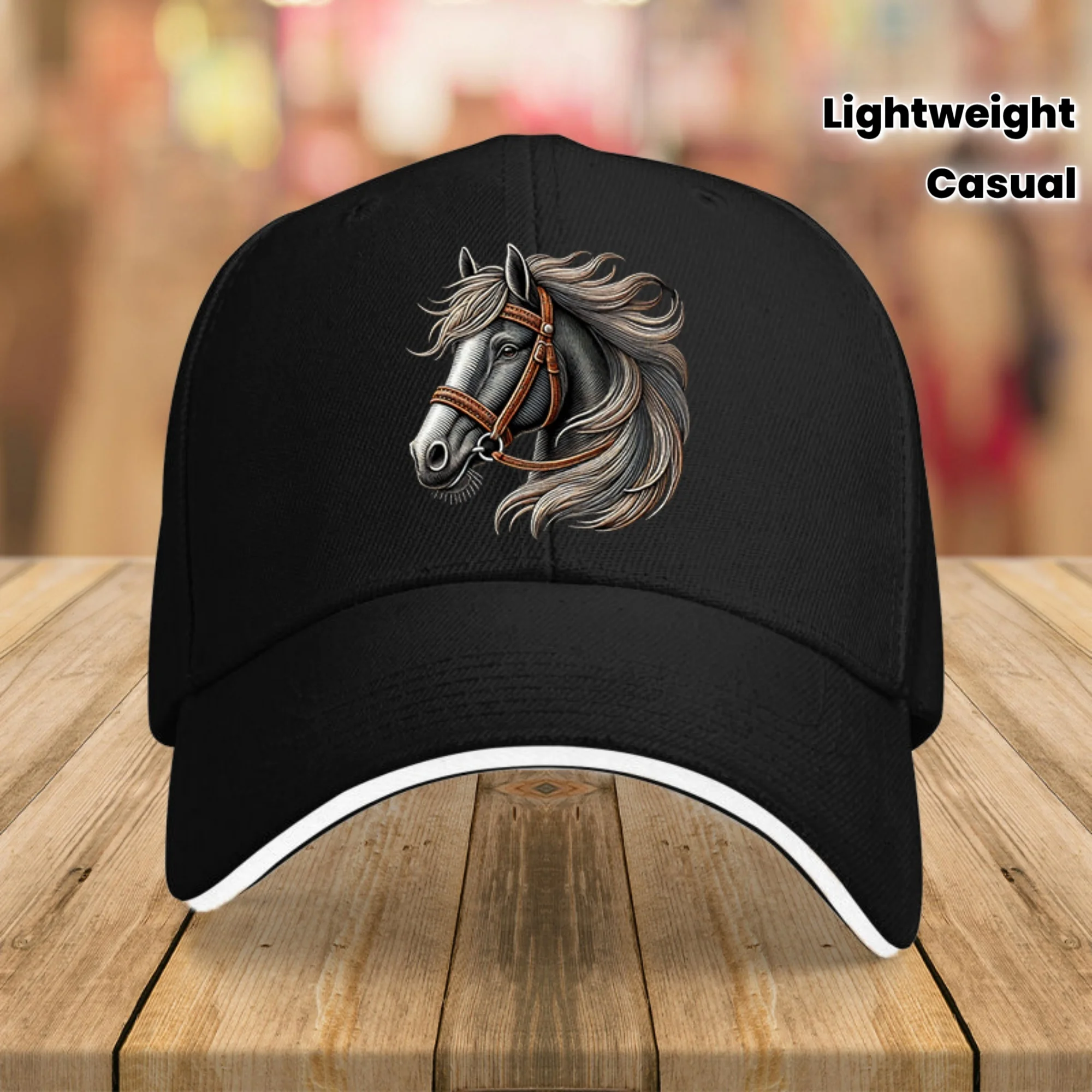 Retro Washed Dad Hat with Horse Design, Adjustable Baseball Cap, Sun-Protective, Lightweight, Casual Style, Hand Washable Or Dry
Retro Washed Dad Hat with Horse Design, Adjustable Baseball Cap, Sun-Protective, Lightweight, Casual Style, Hand Washable Or Dry