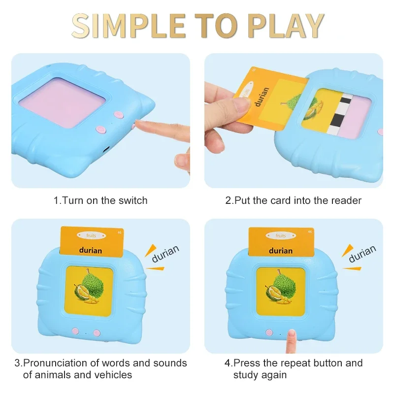 Educational Learning Talking Sight Words Flash Cards Kindergarten Kids English Language Electronic Book Toddlers Reading Gadget
Educational Learning Talking Sight Words Flash Cards Kindergarten Kids English Language Electronic Book Toddlers Reading Gadget