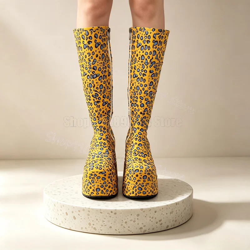 Yellow Leopard Print Wedges Heel Platform Boots Side Zipper Women Shoes Round Toe Party Banquet Dating 2026 Zapatos Para Mujere
Yellow Leopard Print Wedges Heel Platform Boots Side Zipper Women Shoes Round Toe Party Banquet Dating 2026 Zapatos Para Mujere