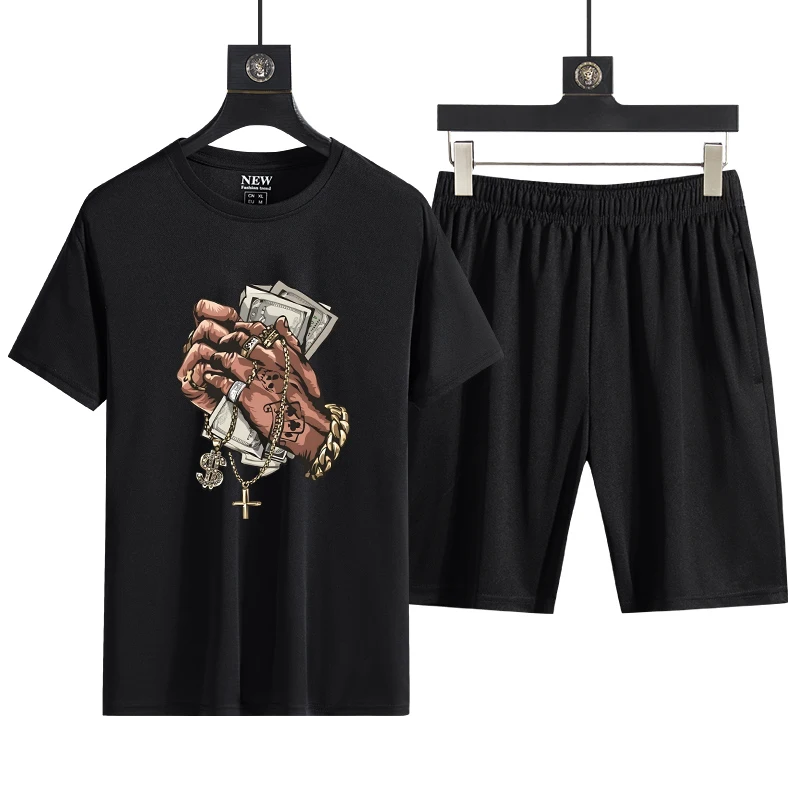 Summer hot selling quick drying, breathable and refreshing sports loose casual short sleeved shorts, sports set, two-piece fitne
Summer hot selling quick drying, breathable and refreshing sports loose casual short sleeved shorts, sports set, two-piece fitne