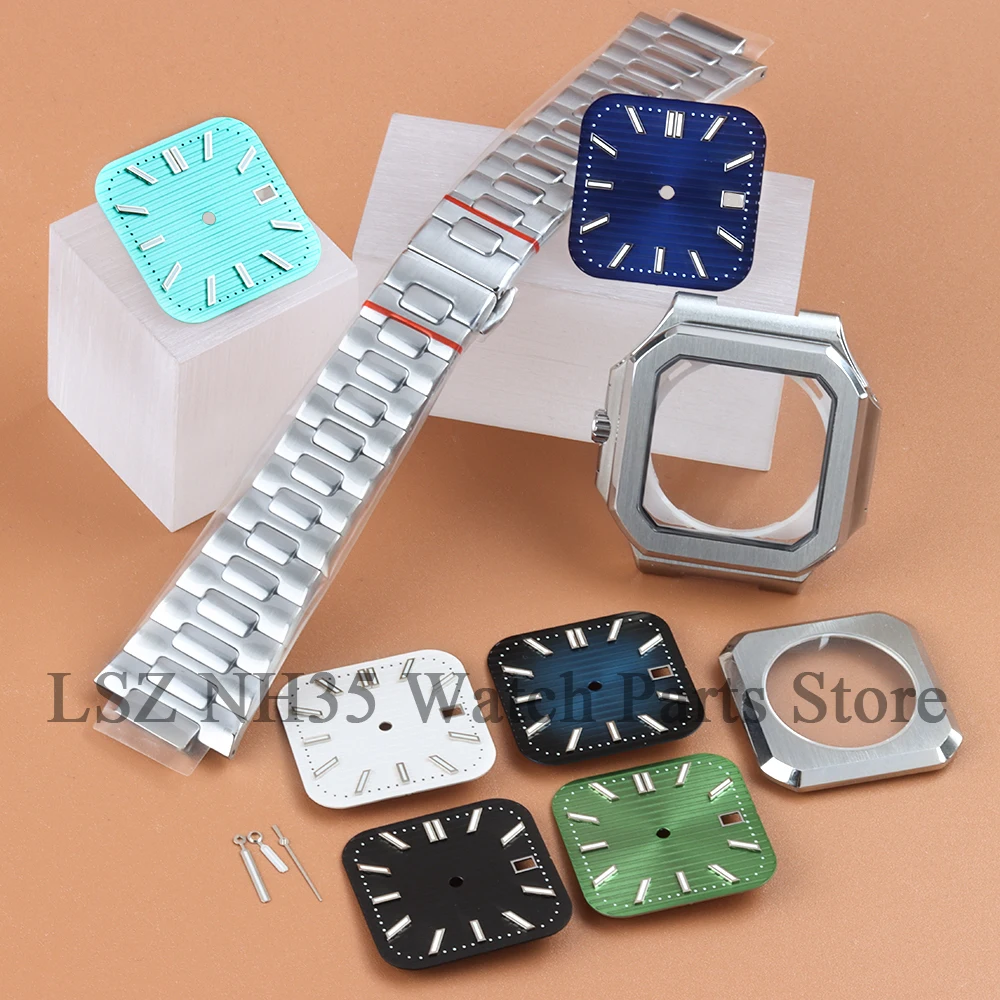 NH35 Square 38mm Watch Case 316L Steel For Cabitus NH35 NH36 NH38 Movement Sapphire Glass Watch Accessories Modification Parts
NH35 Square 38mm Watch Case 316L Steel For Cabitus NH35 NH36 NH38 Movement Sapphire Glass Watch Accessories Modification Parts