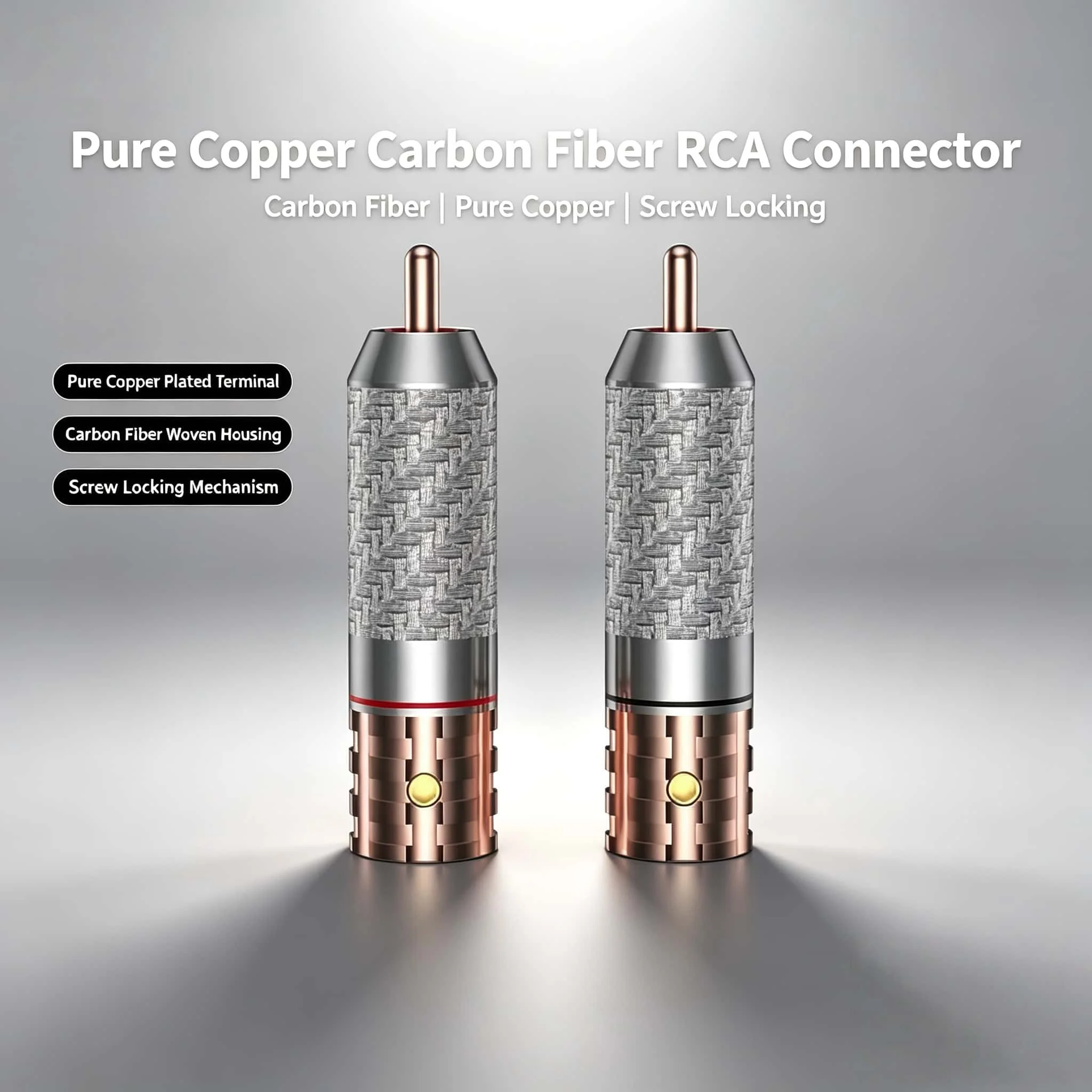Viborg VR108 Pure Copper male Connectors for 10mm cable with Carbon Fiber RCA cable audiophile Unsolder version Pure Copper
Viborg VR108 Pure Copper male Connectors for 10mm cable with Carbon Fiber RCA cable audiophile Unsolder version Pure Copper