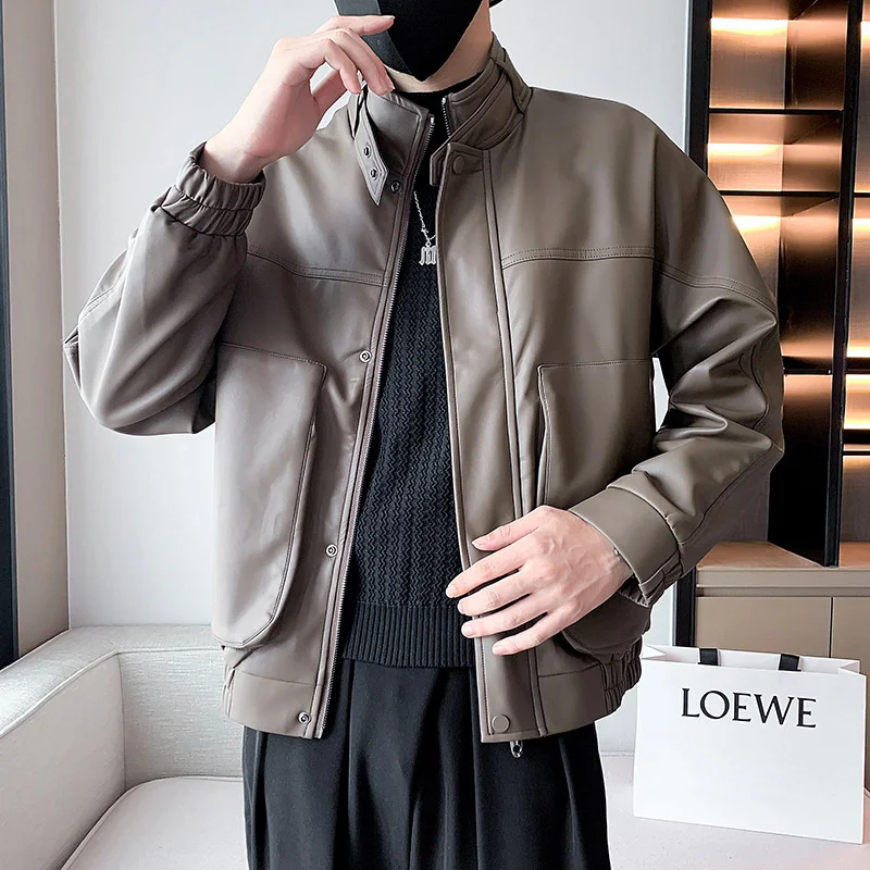Punk Leather Men Autumn Winter Loose Fashion Flight Coats Male Streetwear Big Pocket Motorcycle Versatile Jacket
Punk Leather Men Autumn Winter Loose Fashion Flight Coats Male Streetwear Big Pocket Motorcycle Versatile Jacket