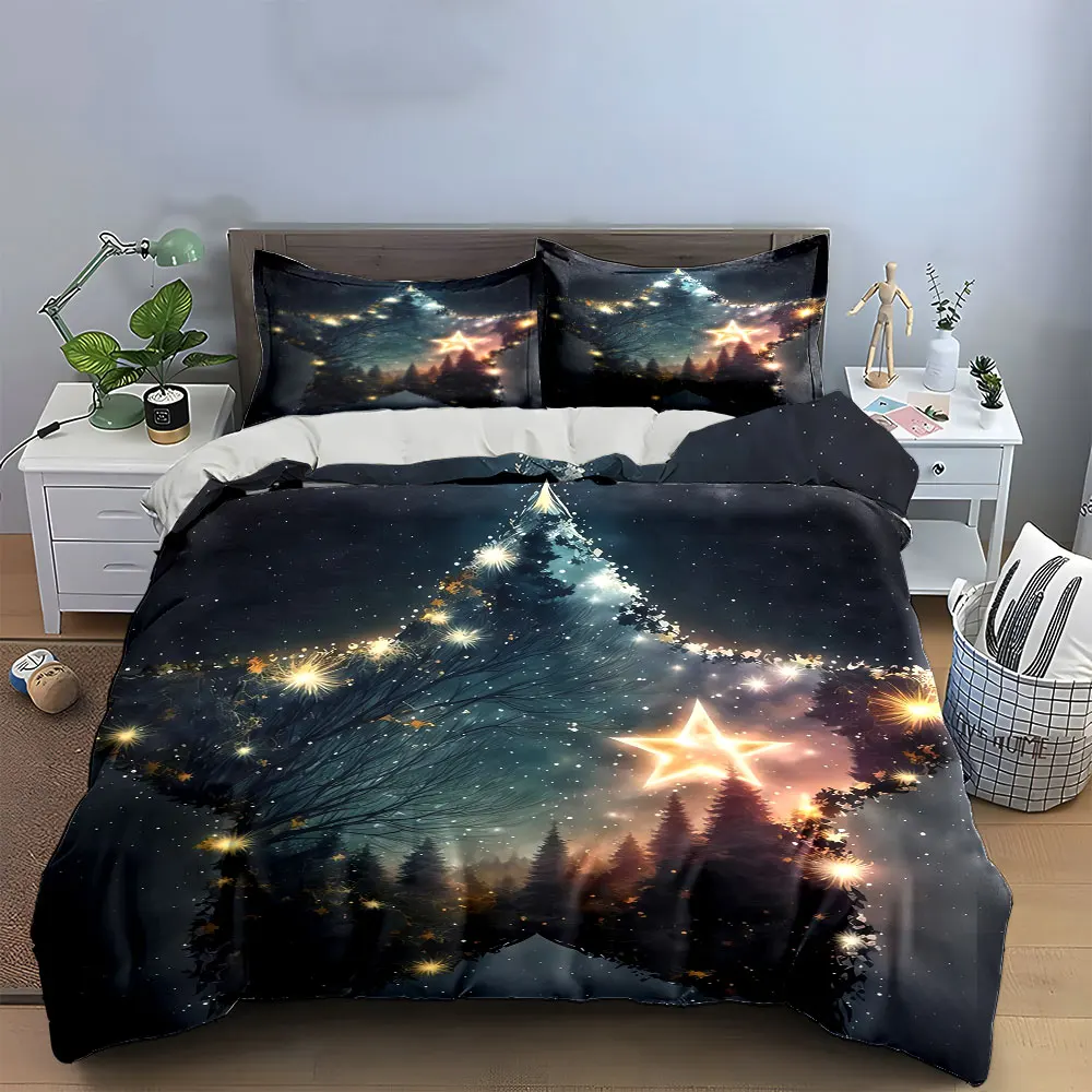 "Starry Forest Decorative Art Set" Bedding Set with 1 Duvet Cover 2 Pillowcases Single Double King Queen, Gift
"Starry Forest Decorative Art Set" Bedding Set with 1 Duvet Cover 2 Pillowcases Single Double King Queen, Gift