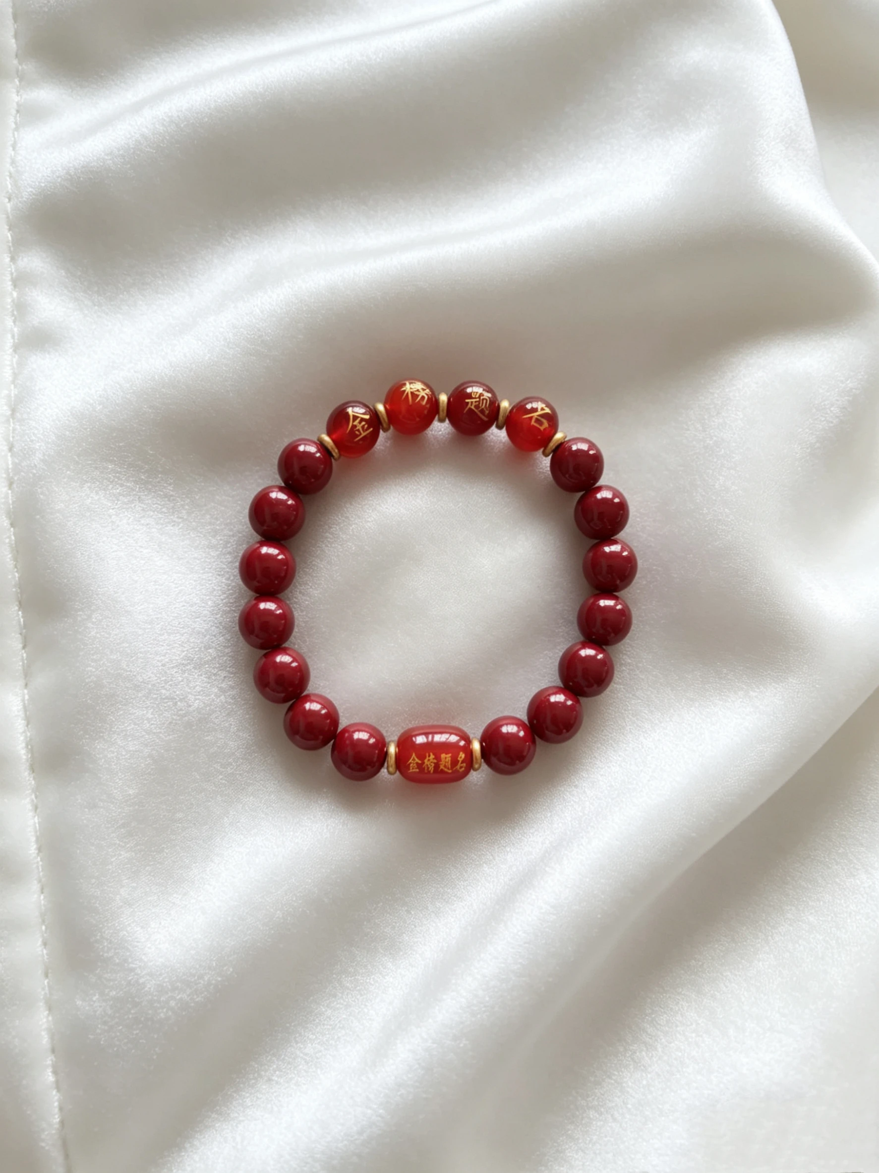New Chinese Style Cinnabar "Good Luck for Exams" Bracelet
New Chinese Style Cinnabar "Good Luck for Exams" Bracelet