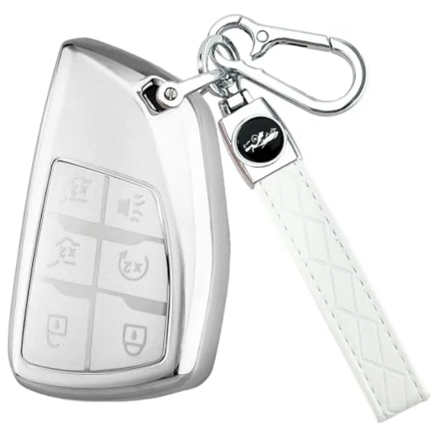 for Chevy Key Fob Cover with Keychain, Soft TPU Full Protection Car Key Case Compatible with Chevy 2021 2022 2023 2024 2025 Tah
for Chevy Key Fob Cover with Keychain, Soft TPU Full Protection Car Key Case Compatible with Chevy 2021 2022 2023 2024 2025 Tah
