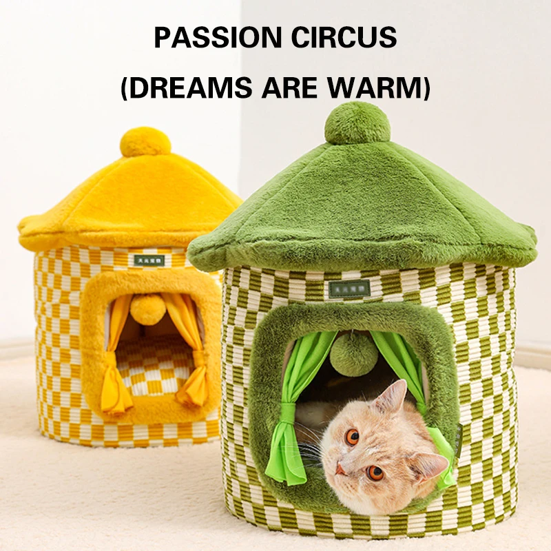 Yurt Cat Nest Winter Dog Nest Warm and Thick Cat Nest Fully Enclosed Creative Cat House
Yurt Cat Nest Winter Dog Nest Warm and Thick Cat Nest Fully Enclosed Creative Cat House