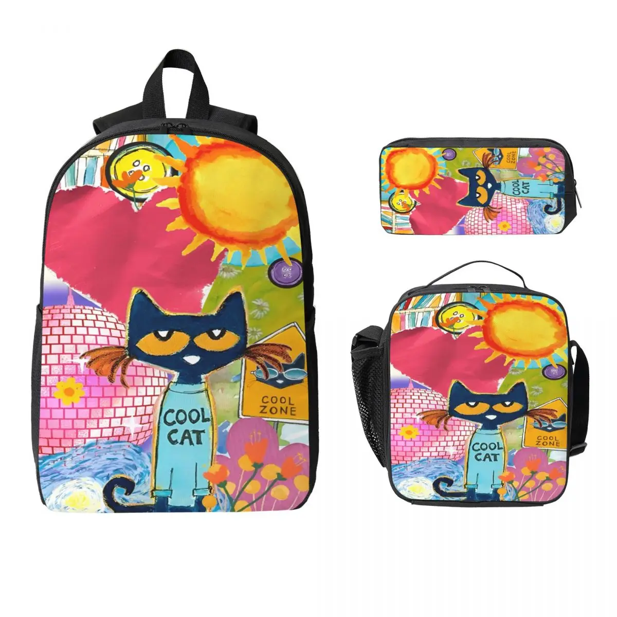 Детский рюкзак Pete The Cat, ланч-бокс, пеналы для мальчиков и девочек, дошкольные рюкзаки, школьная сумка, набор книг
Детский рюкзак Pete The Cat, ланч-бокс, пеналы для мальчиков и девочек, дошкольные рюкзаки, школьная сумка, набор книг
