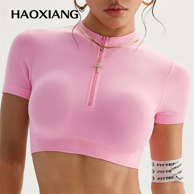 Women Shirts Zippy Seamless Crop Top Sportswear Workout Tops For Women Fitness Shirts Gym Short Sleeve Yoga Sport Top ActiveWear
Women Shirts Zippy Seamless Crop Top Sportswear Workout Tops For Women Fitness Shirts Gym Short Sleeve Yoga Sport Top ActiveWear