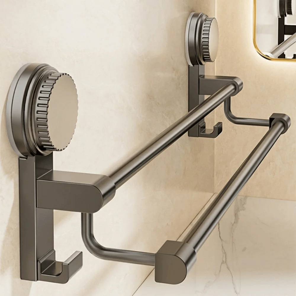 Suction Cup Style Towel Storage Rack No-Drill Wall-Mounted Towel Holder Multi-functional Single/Double Bar Storage Shelf
Suction Cup Style Towel Storage Rack No-Drill Wall-Mounted Towel Holder Multi-functional Single/Double Bar Storage Shelf