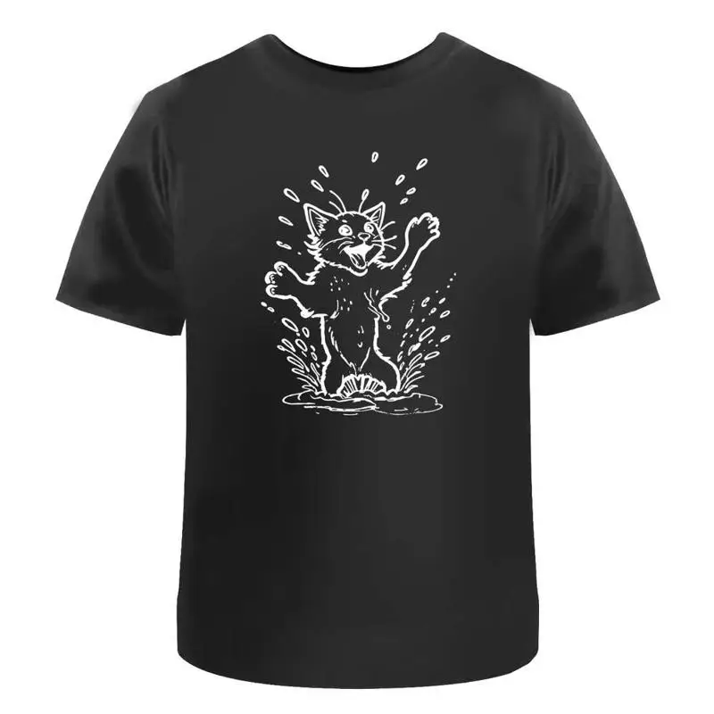 Cat Splashing In Water' Cotton T Shirt Ta046019
Cat Splashing In Water' Cotton T Shirt Ta046019