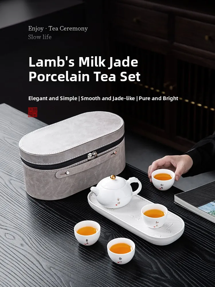 Portable Outdoor Travel Tea Set Xi Shi Personal Specialty Set One Pot Four Cups Ceramic Material Tang Feng Brand TF0603
Portable Outdoor Travel Tea Set Xi Shi Personal Specialty Set One Pot Four Cups Ceramic Material Tang Feng Brand TF0603