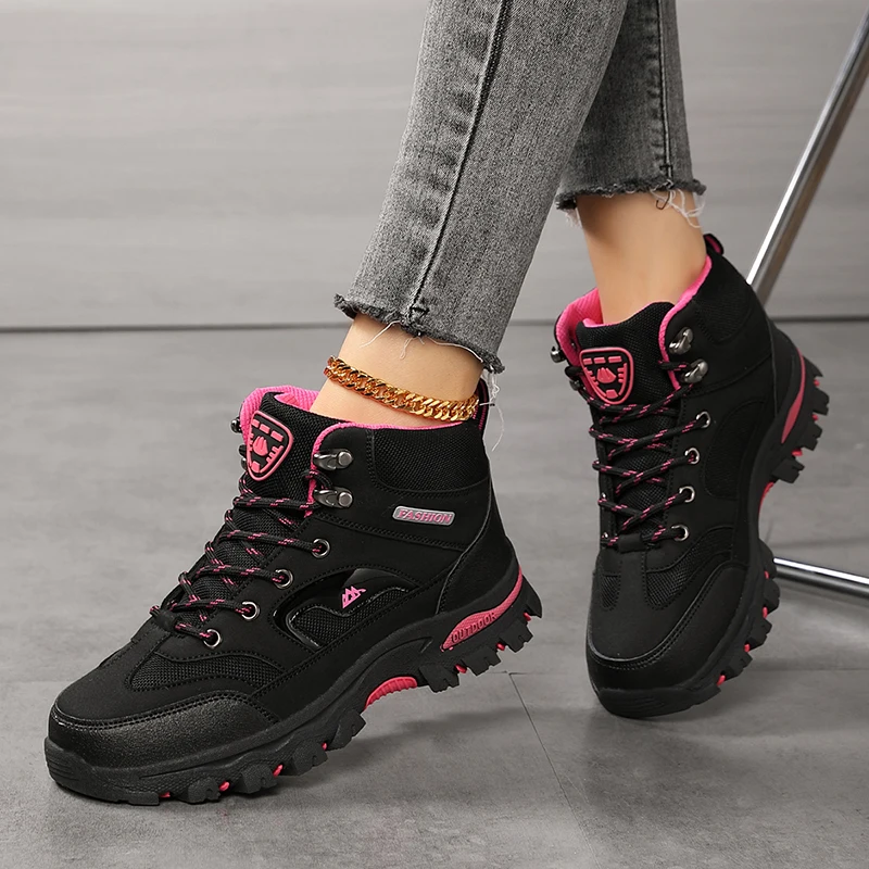 Women Hiking Shoes Breathable Female Sneakers Anti-slip Outdoor Mountain Climbing Boots Lace Up Casual Women Trekking Tourism
Women Hiking Shoes Breathable Female Sneakers Anti-slip Outdoor Mountain Climbing Boots Lace Up Casual Women Trekking Tourism