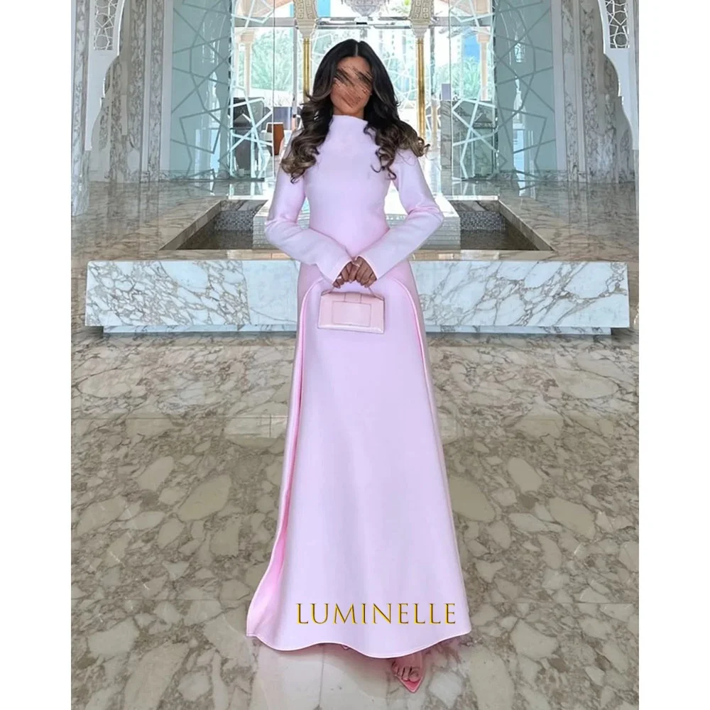 Customized Sheath Long Sleeves Prom Dresses High Neck Vestidos De Fiesta Floor Length Formal Party Dress Evening Dresses
Customized Sheath Long Sleeves Prom Dresses High Neck Vestidos De Fiesta Floor Length Formal Party Dress Evening Dresses