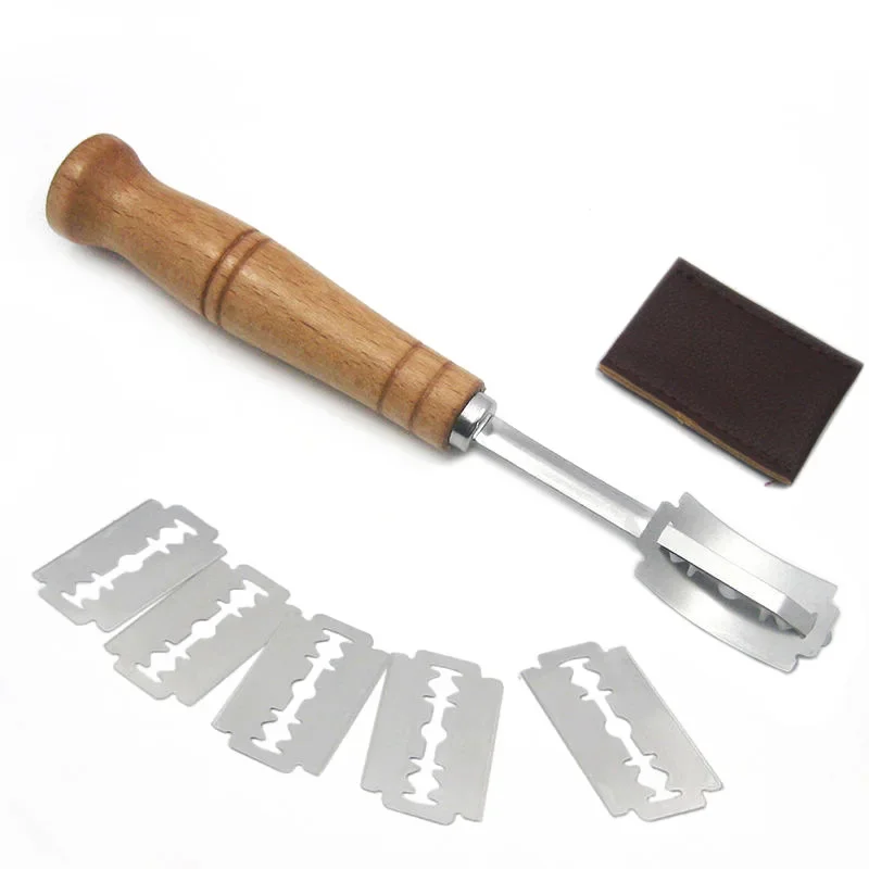 Baking tools stainless steel bread shaping knife wooden handle dough dividing knife stick cutting pattern knife
Baking tools stainless steel bread shaping knife wooden handle dough dividing knife stick cutting pattern knife