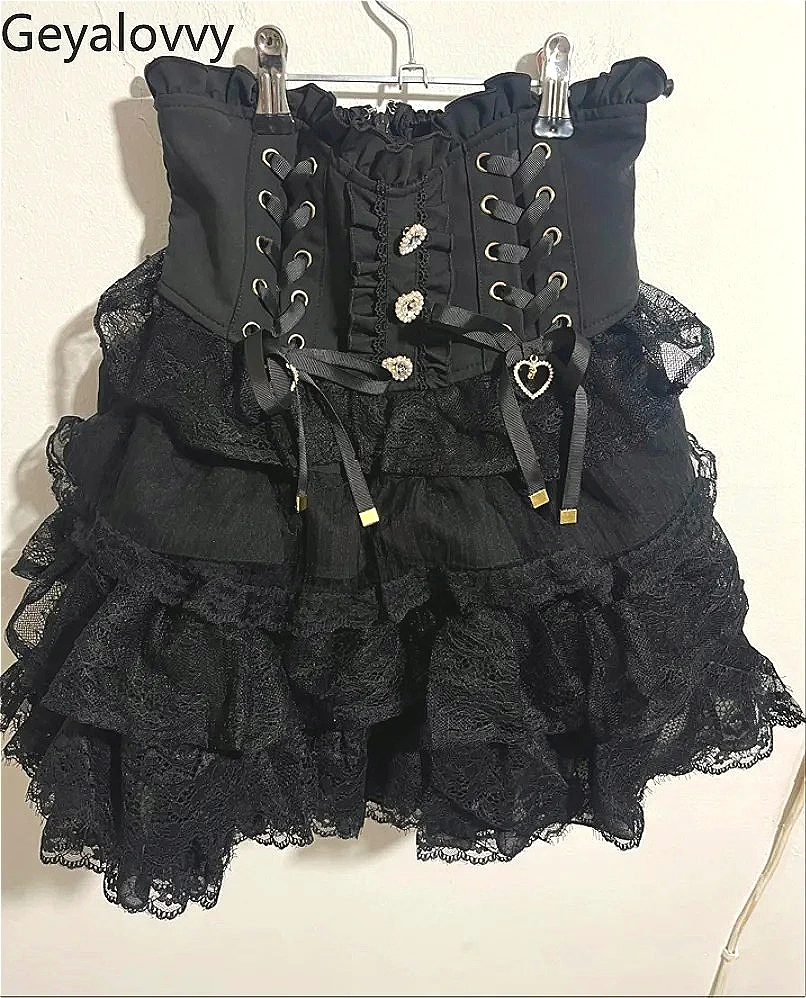 Kawaii High Waist Strap-up Cake Shorts Skirt for Women 2025 Summer New Sweet and Cute Girls Versatile Lace Mini A-line Skirts
Kawaii High Waist Strap-up Cake Shorts Skirt for Women 2025 Summer New Sweet and Cute Girls Versatile Lace Mini A-line Skirts