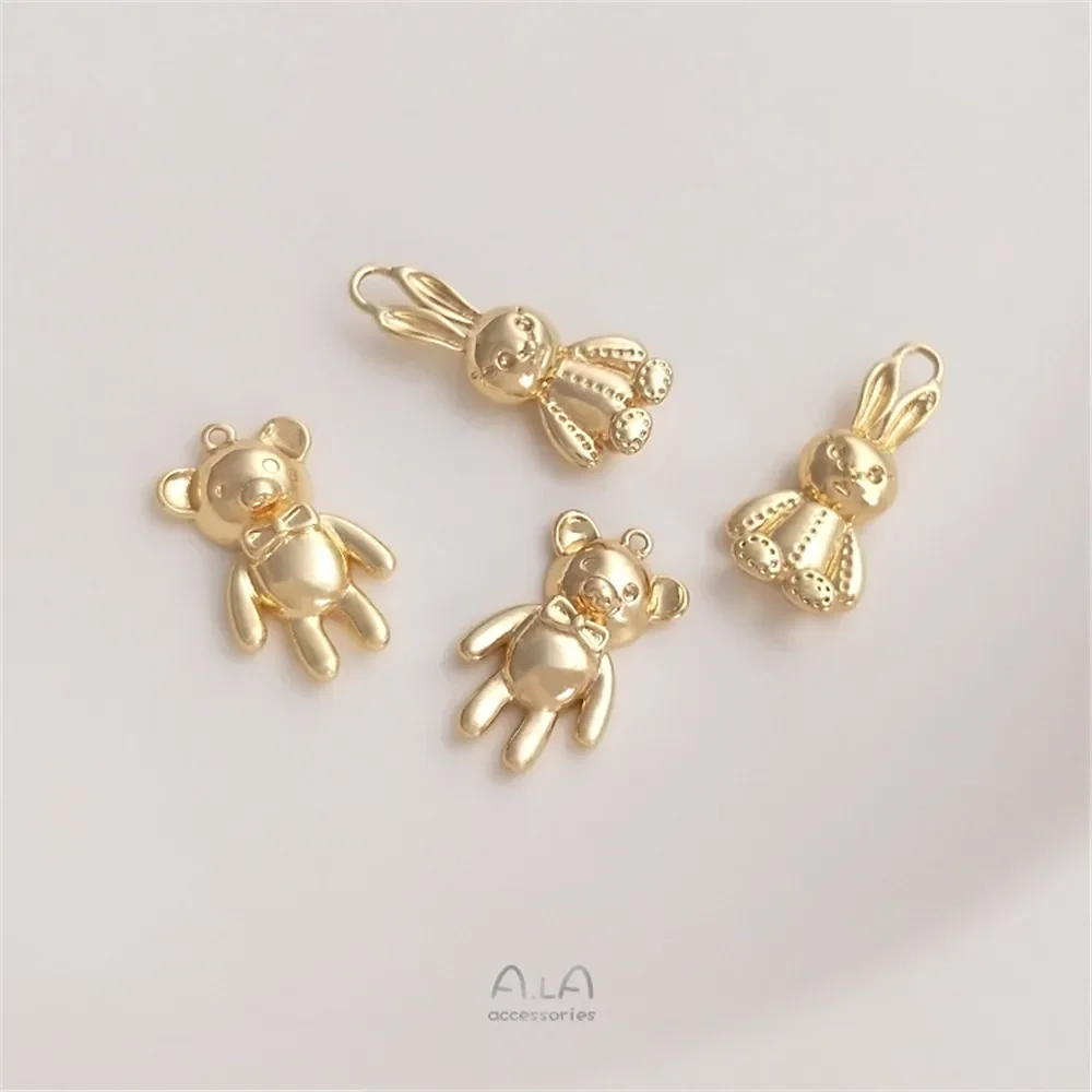 14K Gold Plated Cute little bear rabbit pendant handmade jewelry pendant DIY bracelet necklace jewelry pendant
14K Gold Plated Cute little bear rabbit pendant handmade jewelry pendant DIY bracelet necklace jewelry pendant