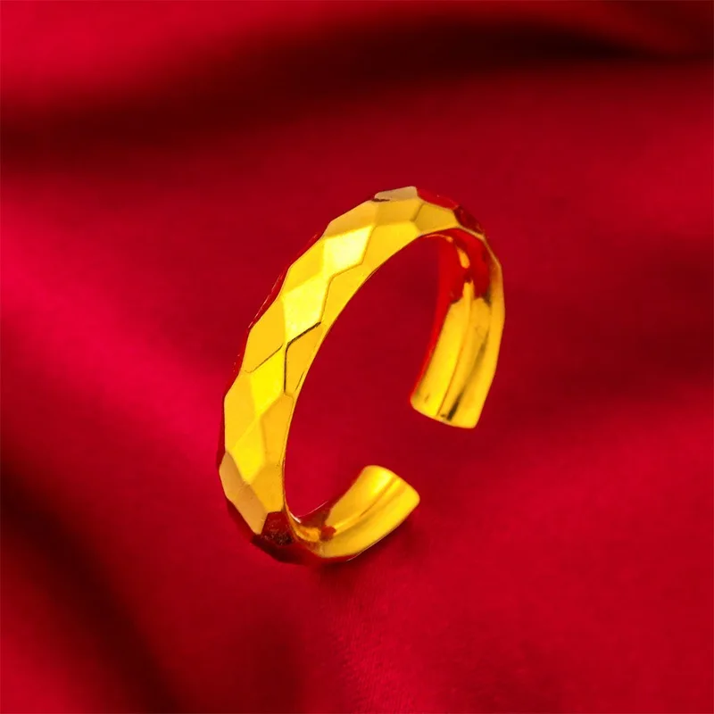 24K pure gold men's and women's diamond style smooth gold ring 9999 ring real gold couple high-end ring jewelry
24K pure gold men's and women's diamond style smooth gold ring 9999 ring real gold couple high-end ring jewelry