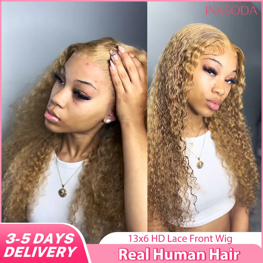 16-36 Inch Highlight Honey Blonde Curly Deep Wave Wigs Human Hair 13x6 13x4 HD Transparent Lace Frontal Wig 220% Density #27 Colored Curly Wigs For Women Human Hair Colored Wigs Pre-Plucked Prebleached
16-36 Inch Highlight Honey Blonde Curly Deep Wave Wigs Human Hair 13x6 13x4 HD Transparent Lace Frontal Wig 220% Density #27 Colored Curly Wigs For Women Human Hair Colored Wigs Pre-Plucked Prebleached